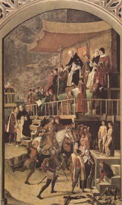 BERRUGUETE, Pedro Court of Inquisition chaired by St Dominic (mk08) oil painting picture